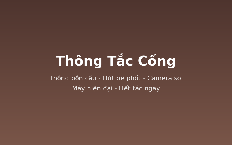 Thông tắc cống tại Hà Nội